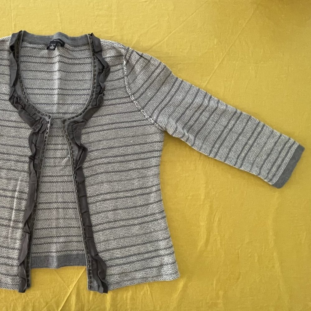 Banana Republic Pima Cotton and Merino Wool Beaded Cardigan
